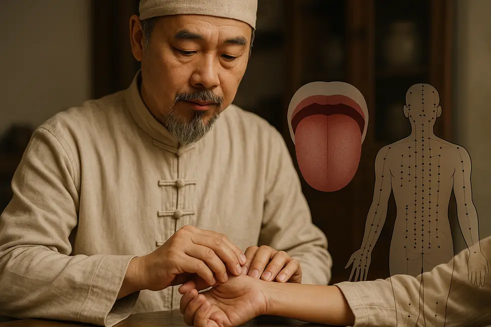 Página del I Ching mostrando los trigramas 八卦 y su conexión con el yin-yang.